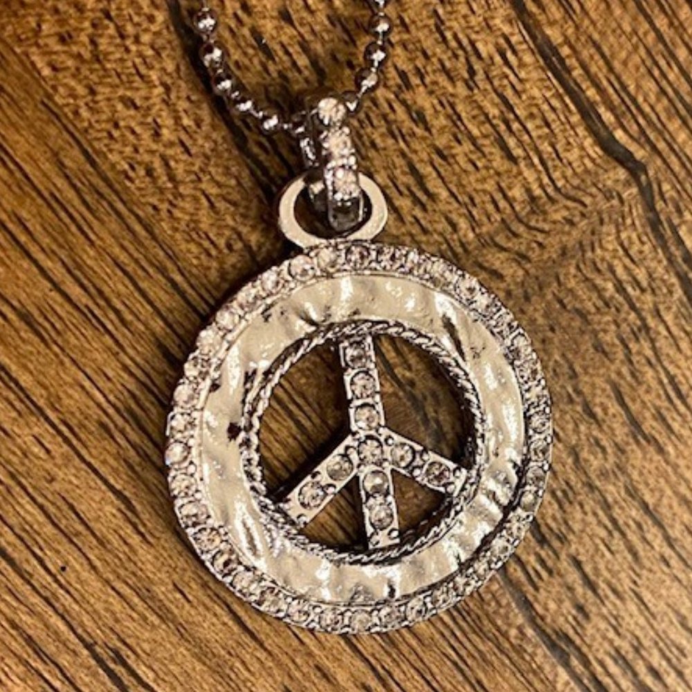 Lia Sophia "PEACE" Necklace - Picture 2 of 7